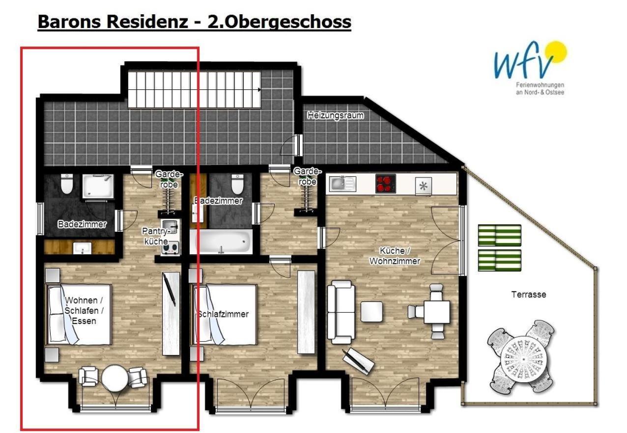 Barons Residenz Ferienwohnung 7 Боркум Экстерьер фото